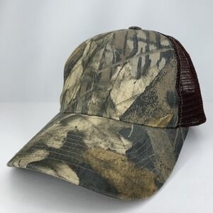 Field & Stream Plain Camo Hat Brown Mesh Adjustable Snapback Baseball Cap